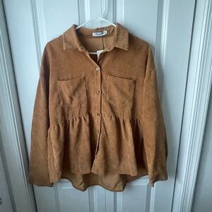 Kojooin Tan Corduroy Utility Jacket